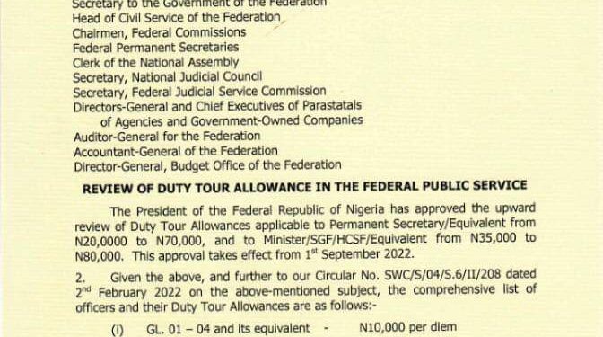 Buhari Jerks Up DTA For Public Servants, Effective From September 1
